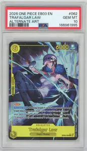 2026 EB03-Extra Booster -One Piece Heroines Edition Trafalgar Law Alternate Art PSA 10
