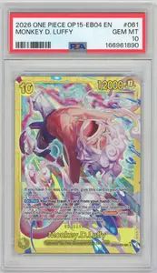 2026 OP15-EB04-Adventure on Kami's Island Monkey D. Luffy PSA 10