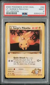 2000 Pokemon Gym Challenge LT. Surge's Pikachu #84 1st Edition English PSA 9