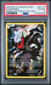 2016 Pokemon XY Black Star Promo Darkrai #XY114 Base PSA 6