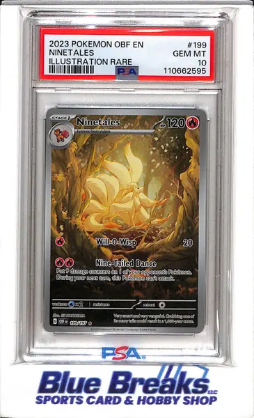 2023 Pokemon - Obsidian Flames - Illustration Rare - Ninetales - PSA10 - #199/197