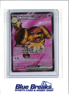 160 142 pokemon card Dachsbun EX Full Art Stellar Crown 160/142, NM Colorless Haymaker (250) During your next turn Pokemon Trading Card Game Stellar