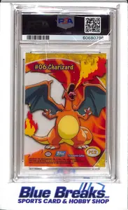 2000 Topps Pokemon - TV Animation Clear Cards - Charizard - PSA10