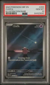 2023 Pokémon - Obsidian Flames - Illustration Rare - Cleffa - #202 - PSA 10