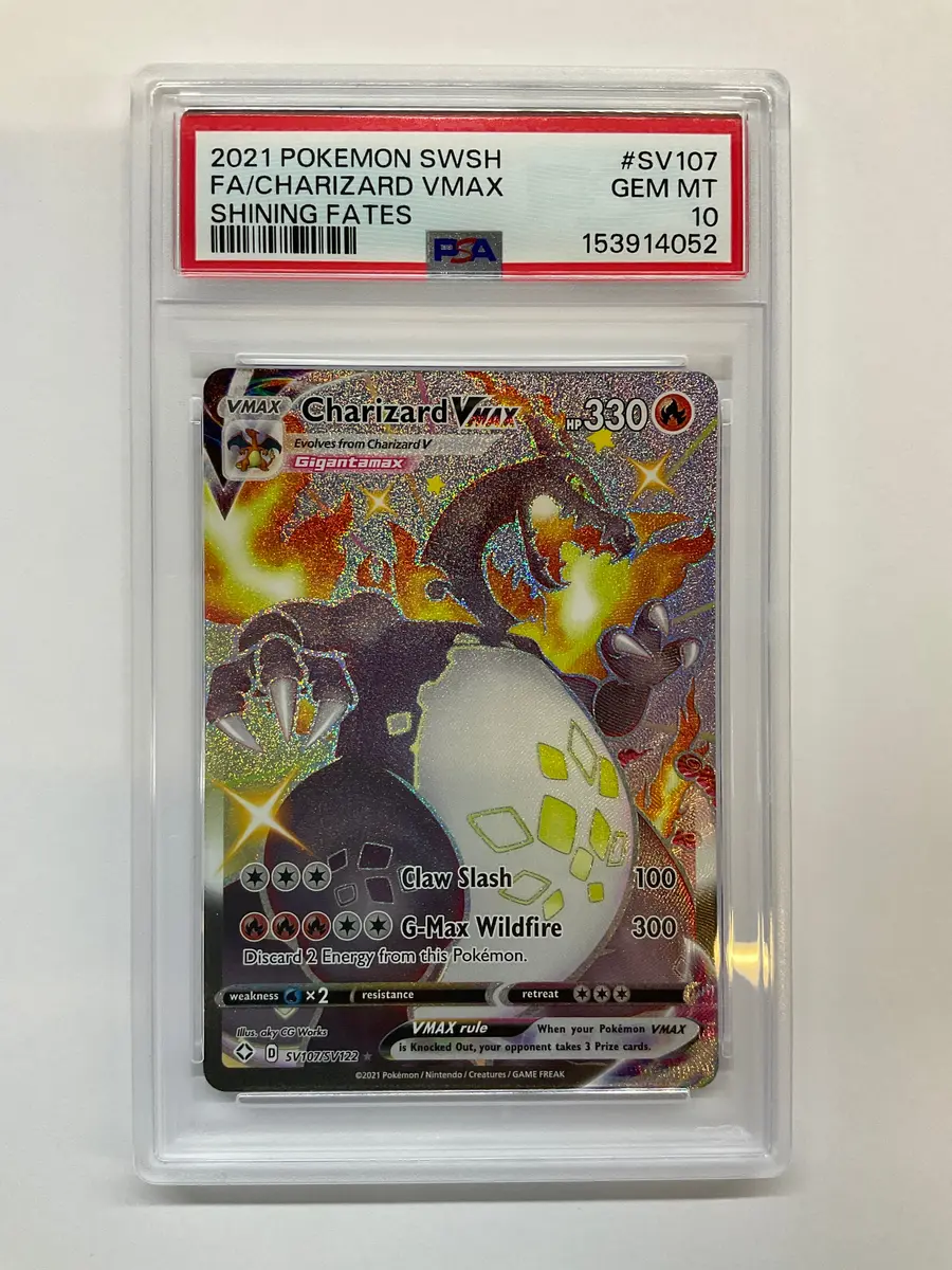 2021 Pokemon Shining Fates Charizard Vmax SV107 PSA 10 on Fanatics