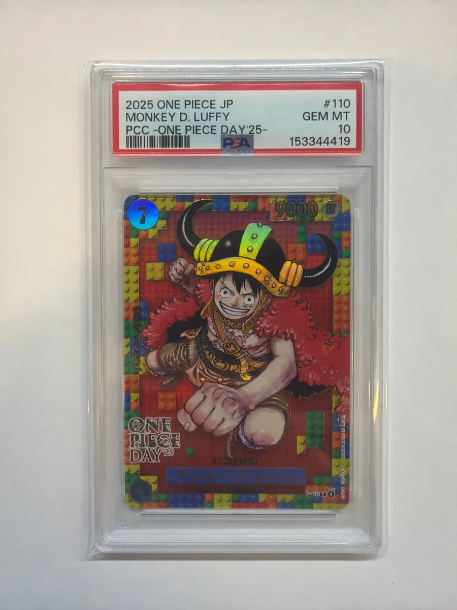 2025 ONE PIECE JP PCC MONKEY D LUFFY P-110 DAY 25 ELBAF PROMO PSA