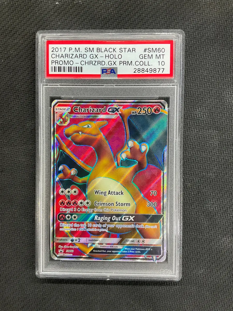 2017 Pokemon Black Star Promo Charizard GX Holo #SM60 PSA 10 on