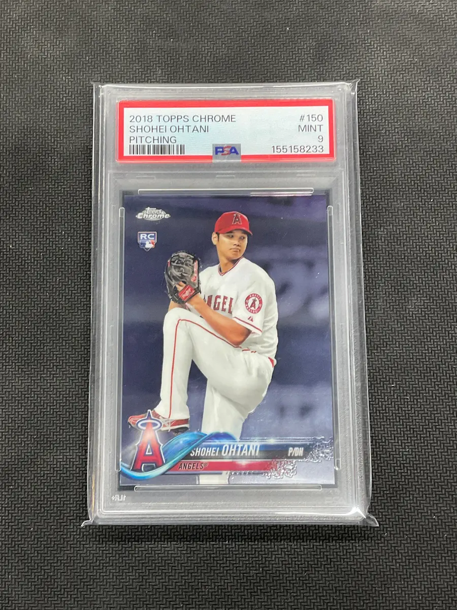 2018 Topps Chrome Shohei Ohtani #150 Pitching PSA 9 Angels on