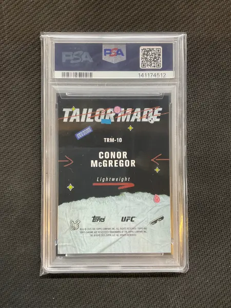 2025 Topps Chrome UFC Conor Mcgregor Tailor Made Gold Geometric /50 PSA 9 UFC