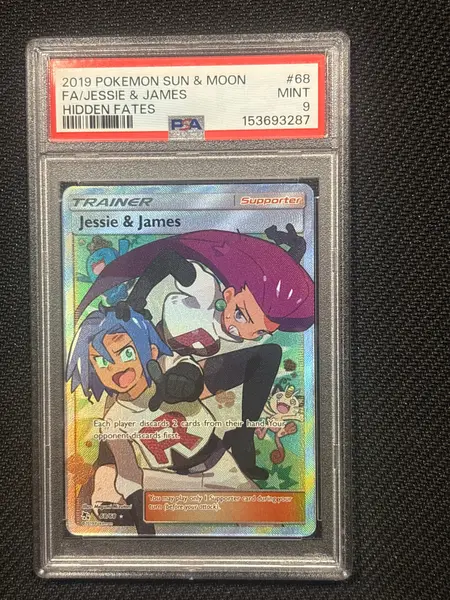 2019 Pokemon Hidden Fates Jessie & James 68 PSA 9