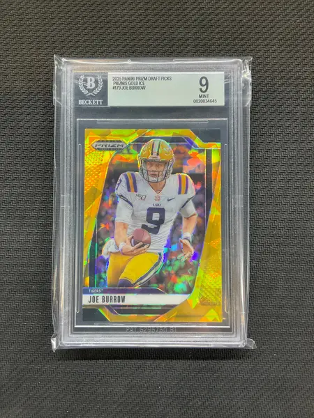 2025 Panini Prizm Draft Picks Joe Burrow Gold Ice BGS 9