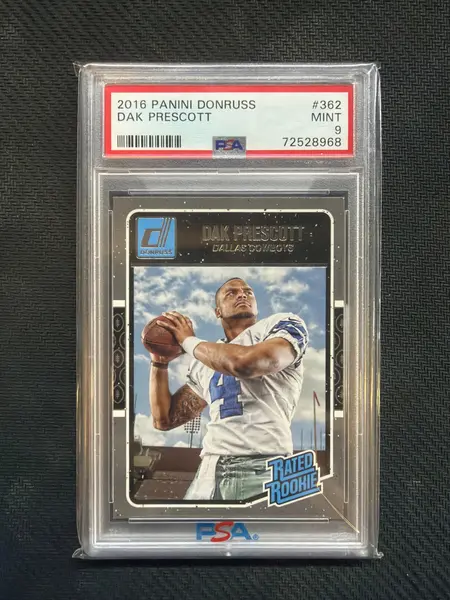 2016 Donruss Dak Prescott Rated Rookie PSA 9
