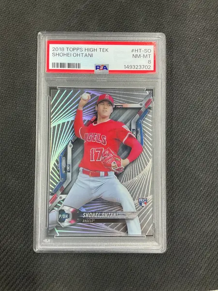 2018 Topps High Tek Shohei Ohtani Rookie PSA 8 Angels