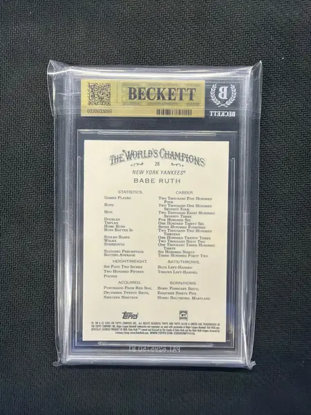 2025 Topps Allen & Ginter Babe Ruth BGS 10