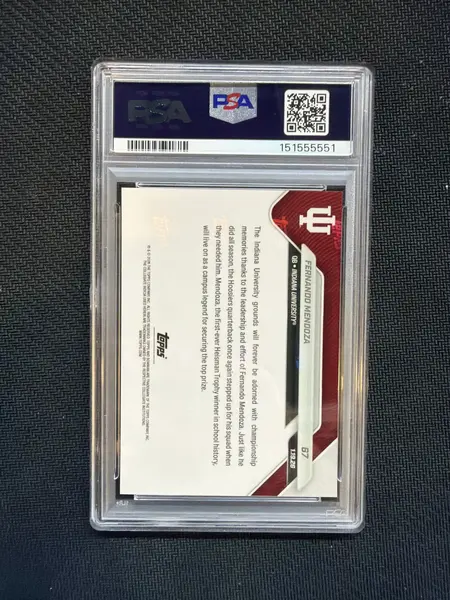 2025 Bowman U Now Fernando Mendoza Rookie #67 PSA 10 Indiana 551