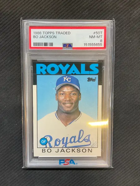1986 Topps Traded Bo Jackson Rookie #50T PSA 8 655
