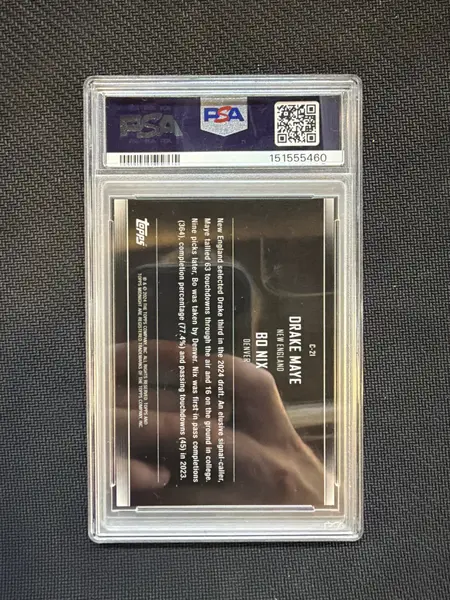 2024 Topps Midnight Bo Nix Drake Maye Constellations Orange /50 PAS 10