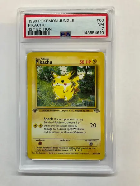 1999 Pokemon Pikachu 60 1st Edition PSA 7 610