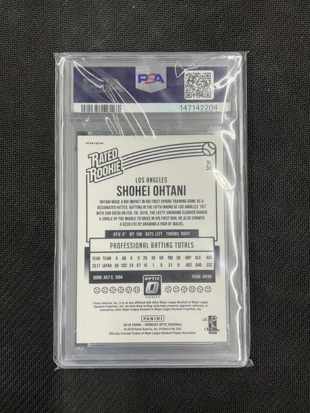 2018 Donruss Optic Shohei Ohtani Rookie Holo PSA 10 Angels