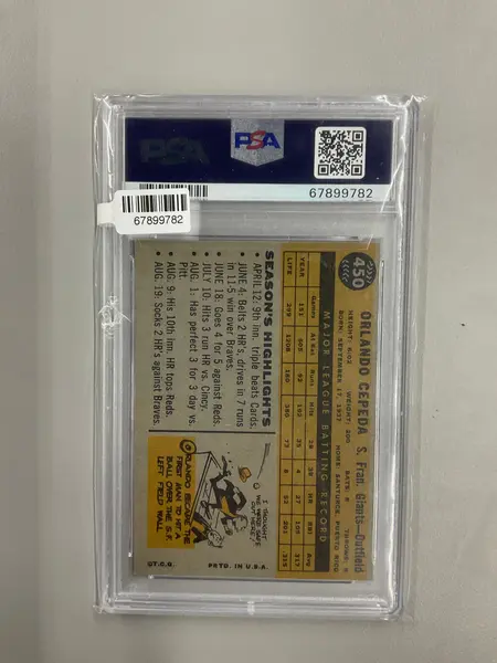 1960 Topps Orlando Cepeda #450 PSA 3 Giants