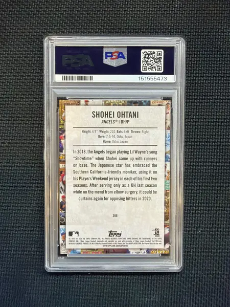 2020 Topps Archives Shohei Ohtani Showtime PSA 10 Angels 473