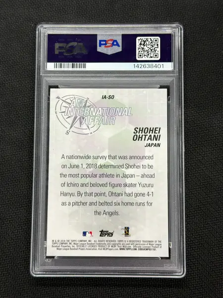 2018 Topps Chrome Update Shohei Ohtani International PSA 10 401