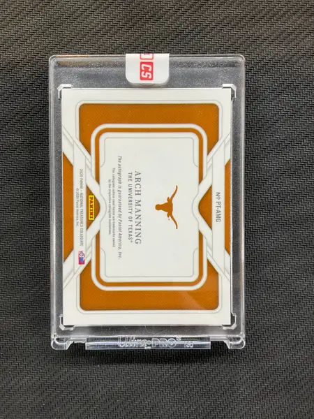 2025 National Treasures Collegiate Arch Manning Potential Auto /75 Texas