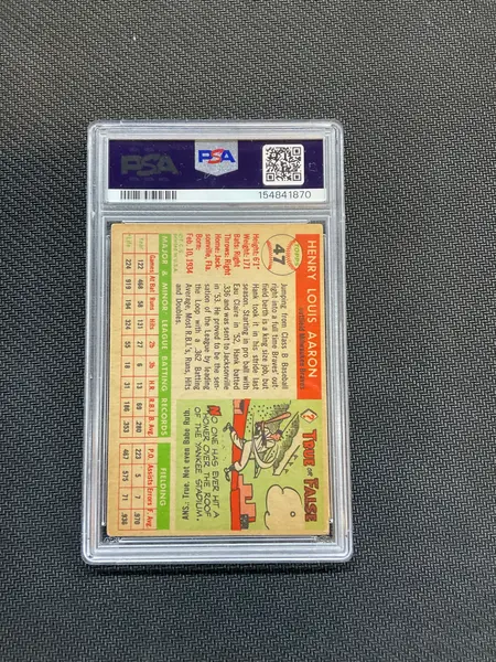 1955 Topps Hank Aaron #47 PSA 3 Braves