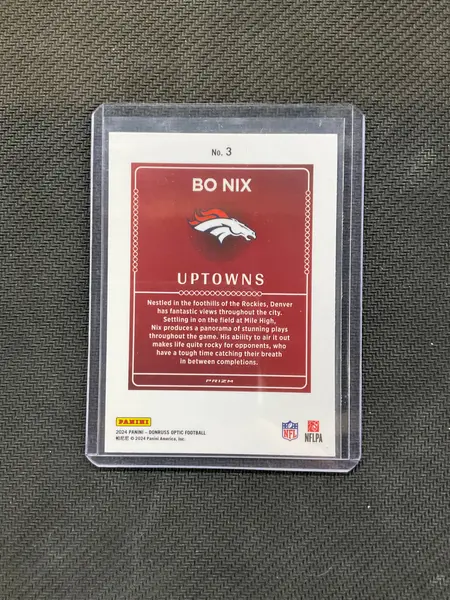 2024 Donruss Optic Bo Nix Uptowns Case Hit