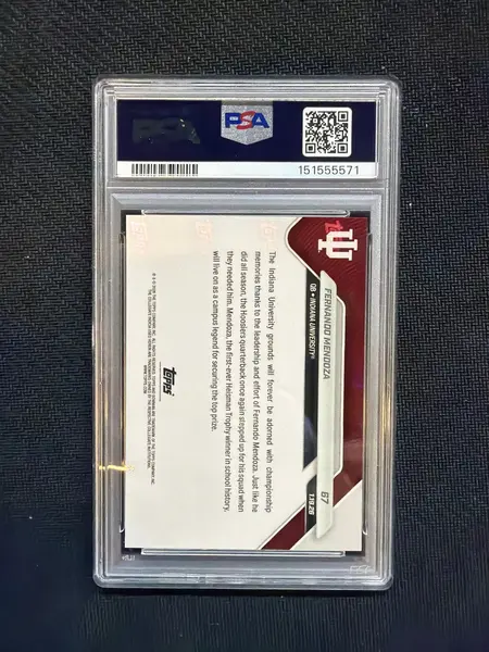 2025 Bowman U Now Fernando Mendoza Rookie #67 PSA 10 Indiana 571