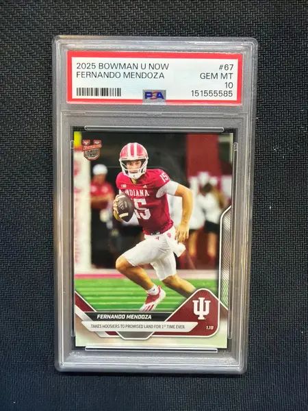 2025 Bowman U Now Fernando Mendoza Rookie #67 PSA 10 Indiana 585