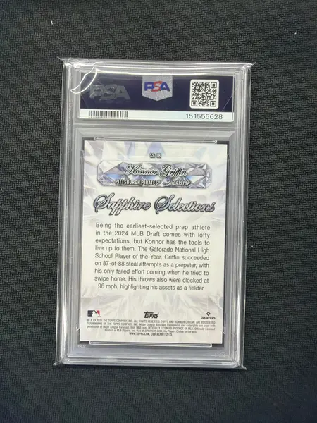 2025 Bowman Chrome Sapphire Konnor Griffin Sapphire Selections Gold /50 PSA 10