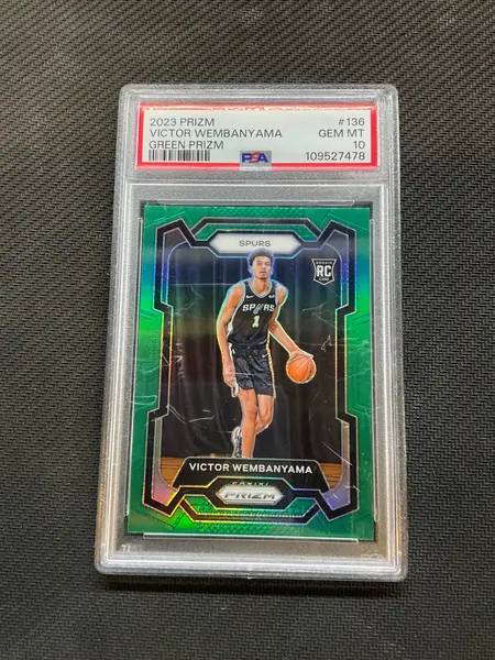 2023 Prizm Victor Wembanyama Rookie Green PSA 10 478 Spurs