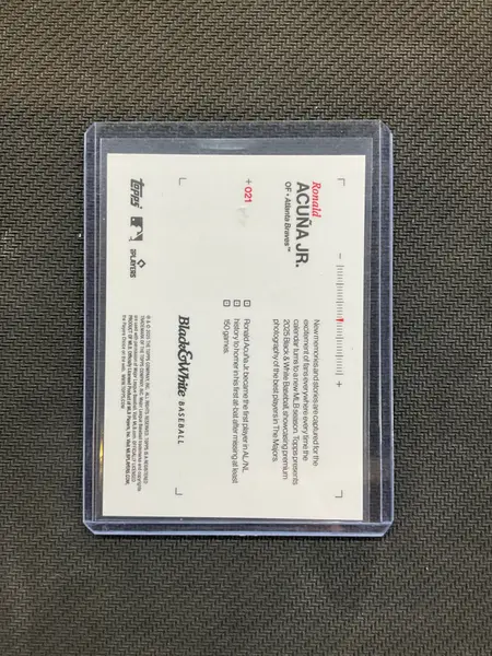 2025 Topps Black & White Ronald Acuna Jr. Green /99 Braves