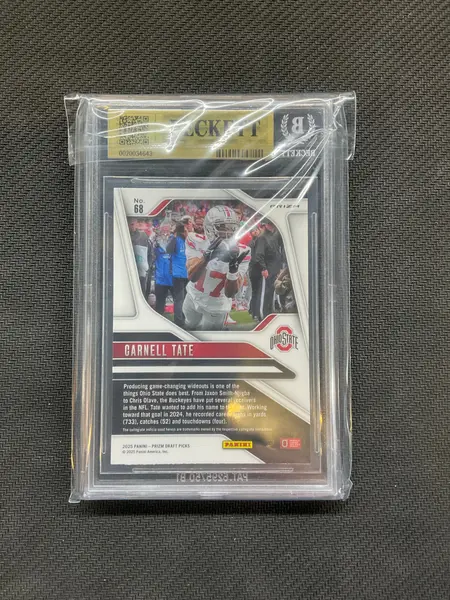 2025 Panini Prizm Draft Picks Carnell Tate Gold Ice BGS 9.5