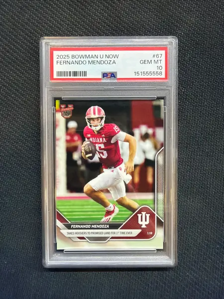 2025 Bowman U Now Fernando Mendoza Rookie #67 PSA 10 Indiana 558