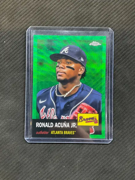 2022 Topps Platinum Ronald Acuna Jr. /99 Green Wave Braves
