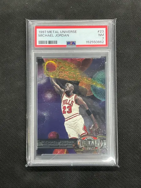 1997 Metal Universe Michael Jordan #23 PSA 7