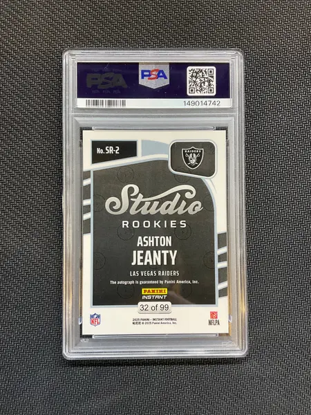 2025 Panini Instant Ashton Jeanty Rookie Auto PSA 9 742