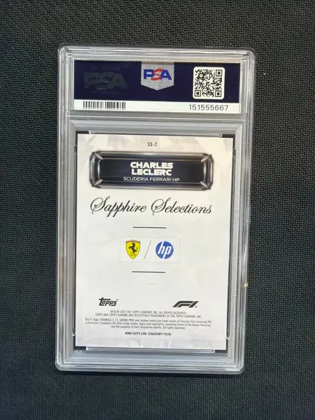 2025 Topps Chrome Sapphire Charles Leclerc Selections PSA 9 Ferrari 667