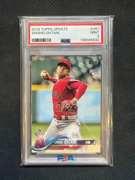2018 Topps Update Shohei Ohtani Red Jersey PSA 9 Rookie Angels