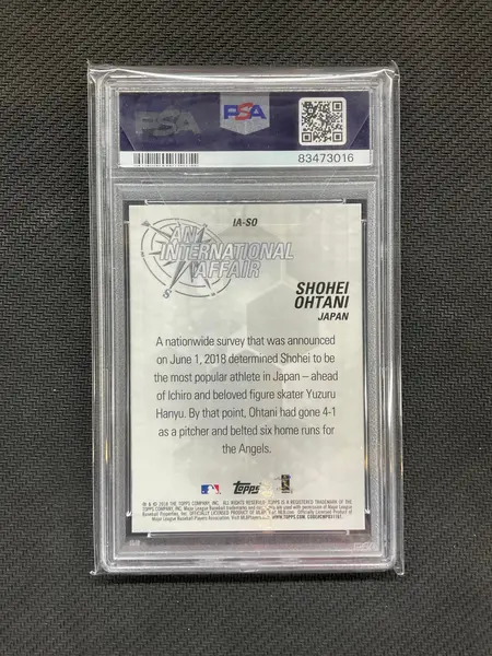 2018 Topps Chrome Shohei Ohtani Update International Affair PSA 10