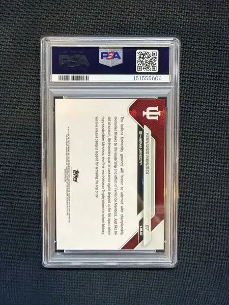 2025 Bowman U Now Fernando Mendoza Rookie #67 PSA 10 Indiana 606