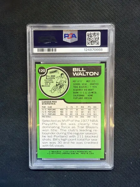 1977 Topps Bill Walton #120 PSA 8 Blazers