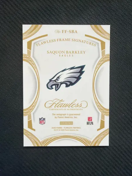 2025 Panini Flawless Saquon Barkley Auto /25 Hurdle