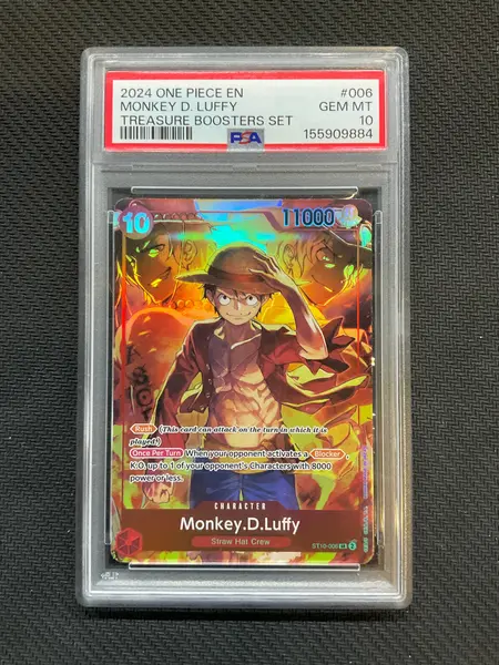 2024 ONE PIECE PROMOS TREASURE BOOSTERS SET #006 MONKEY D. LUFFY PSA 10 884