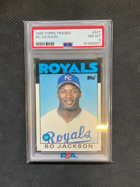 1986 Topps Traded Bo Jackson Rookie #50T PSA 8 651