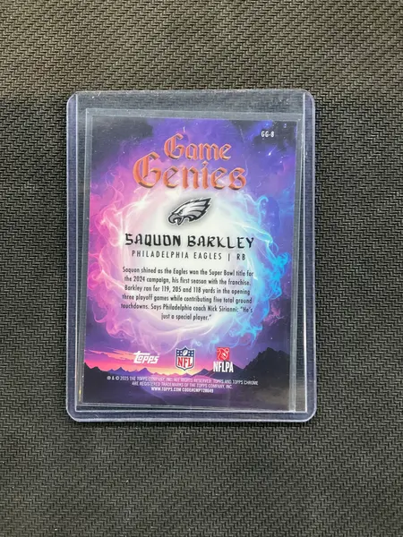 2025 Topps Chrome Saquon Barkley Game Genies Case Hit
