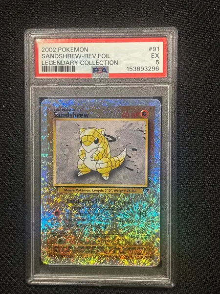 2002 Pokemon Legendary Collection Sandshrew Rev Foil 91 PSA 5