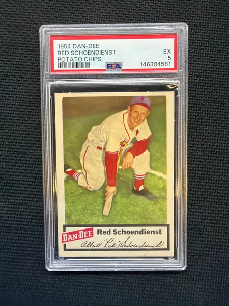 1954 Topps Dan-Dee Red Schoendiesnt Potato Chips PSA 5